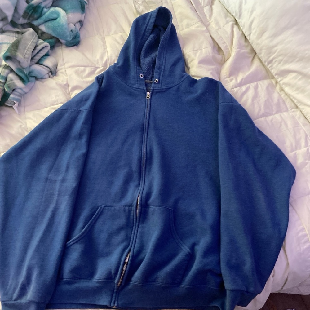Blue hoodie